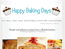Tablet Screenshot of happybakingdays.com